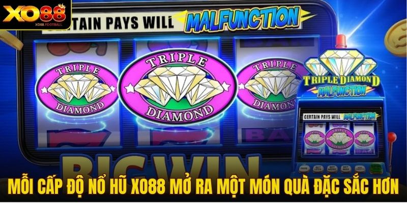 Mỗi cấp độ nổ hũ XO88 mở ra một món quà đặc sắc hơn